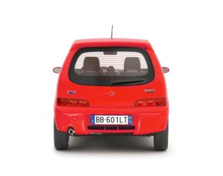 Fiat Seicento Sporting Abarth 1998 Rosso Laudoracing 1:18 Resinemodell (Türen, Motorhaube... nicht zu öffnen!)
